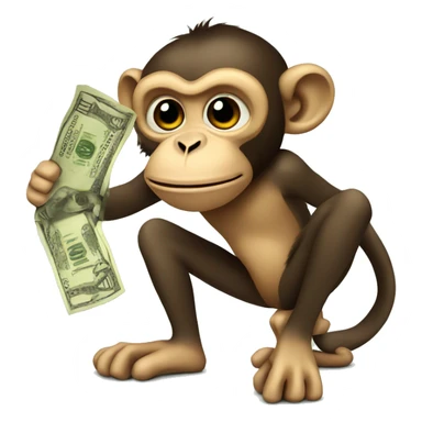 monkey with money sticker