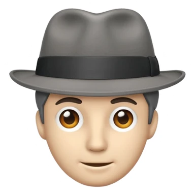 grey fedora sticker