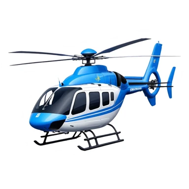 Eurocopter EC135 - Airbus Helicopters (Model Year: 2020) (Iconic colour: Blue and white) sticker