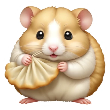Hamster eating a dumpling  sticker