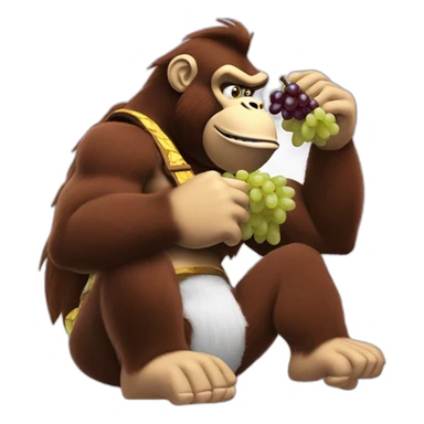 Donkey Kong Eating Grapes sticker