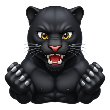 panther with fangs sticker