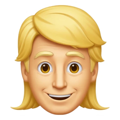 Lying long nose emoji with donald trump hair sticker