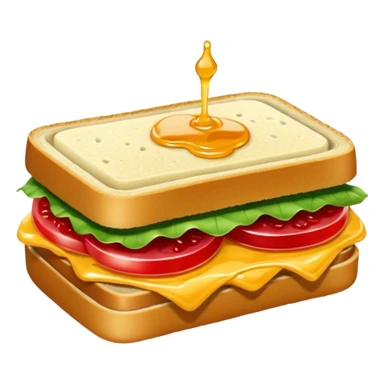 Un sandwich dorato con marmellata e mirtilli sticker