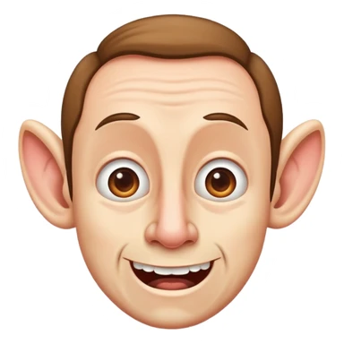 Man with big ears and big gums sticker