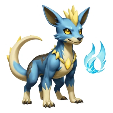 Manectric-Electrike-Lucio-Cubone-Umbreon-Marowak-Draco-Fakémon-hybrid-creature (full body), 4 legs sticker