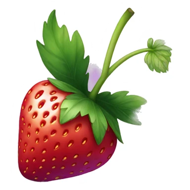 purple strawberry sticker