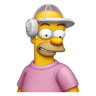 Homer Simpson dansun donut sticker