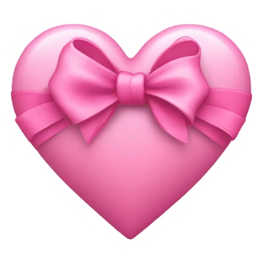 Pink heart with bows  sticker