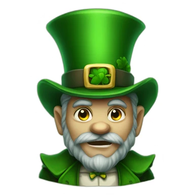 menacing leprechaun sticker