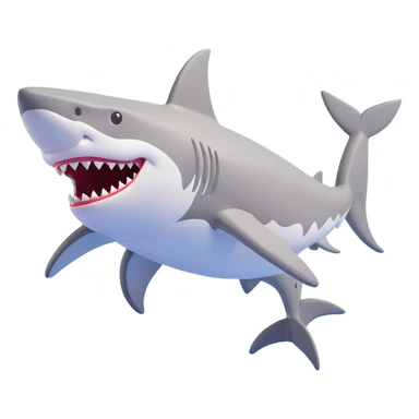 a shark with two legs in front and one leg in the back, all wearing Nike shoes sticker