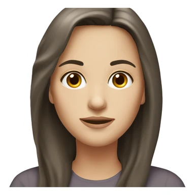 white woman, dark long brown hair, full body, hazel eyes sticker