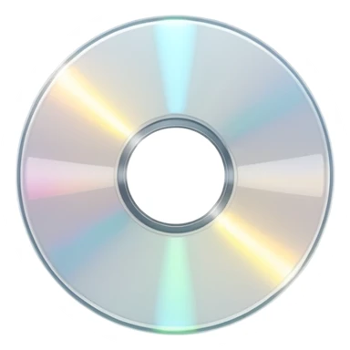 белый светящийся CD-диск, no background sticker