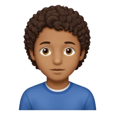 Menino de pele morena de olho castanho meio preto e cabelo cacheados mais nem tanto sticker