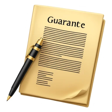 Professional safe guarantee contract golden paper signed sticker