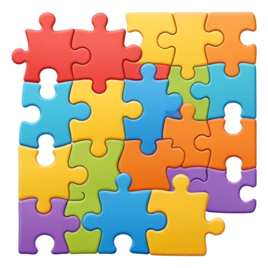 puzzle pieces sticker