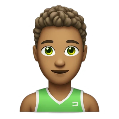 tennis player with green eyes sticker