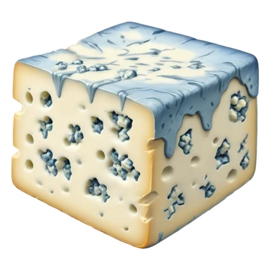 Blue cheese with mold veins sticker