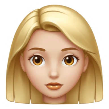 metal skin colored girl sticker