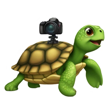 Turtle clicking photo sticker