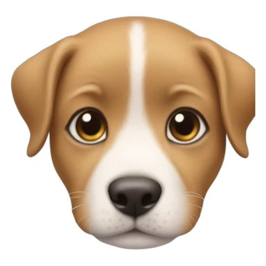 Puppy face on human sticker