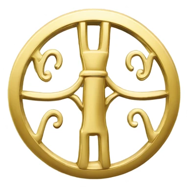 Yellow gold Gemini symbol sticker