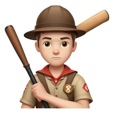 Scout character from Team Fortress 2 with baseball bat sticker