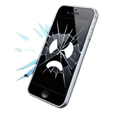 Phone screen cracked sticker