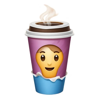 Takeaway coffee sticker