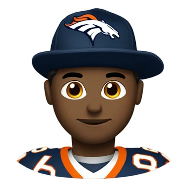 Broncos Football Player with loser hat sticker