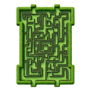 hazme un laberinto y en el centro pasto sticker