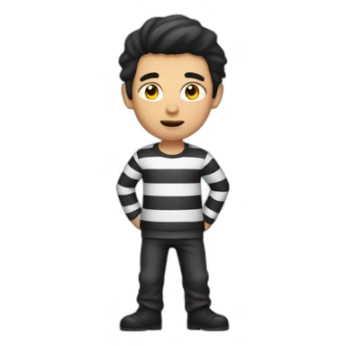 Thief with striped shirt sticker