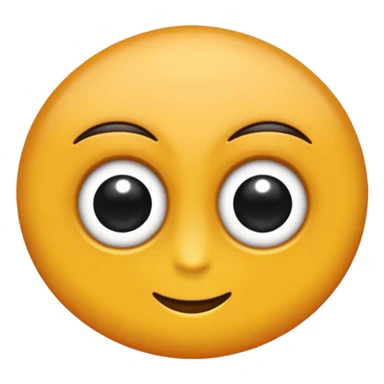 emoji, feuille d'érable couleur vermeille, deux yeux ronds noirs brillants sticker