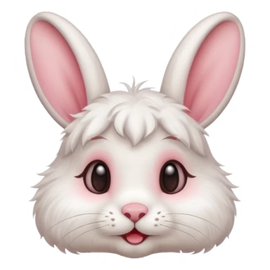 wink rabbit with rosy cheeks sticker