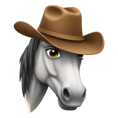 Horse with cowboy hat sticker