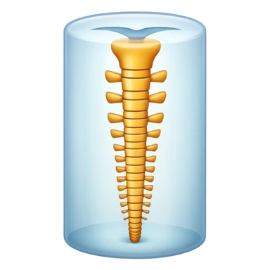 simplified spinal cord with few details sticker