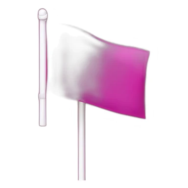 big fuchsia flag with white word "idea" sticker