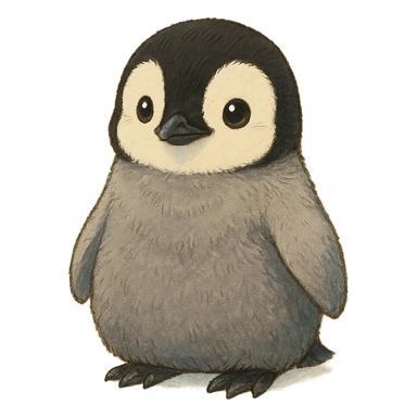 cute baby emperor penguin sticker