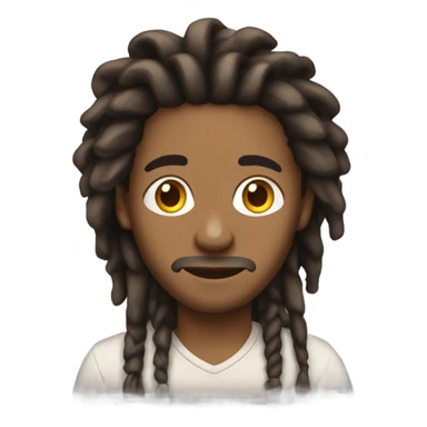 Pretty brown man with medium length dreadlocs sticker