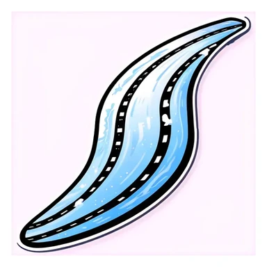 Racetrack with snow in winter sticker