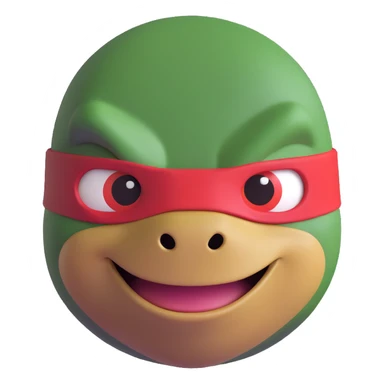 the face of the red ninja turtle  sticker