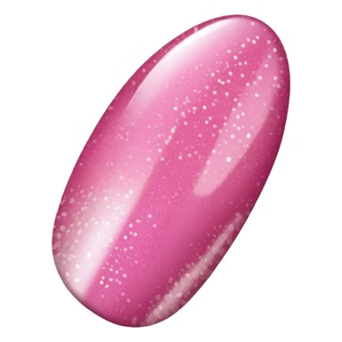 pink nails with glitter almond shape sticker