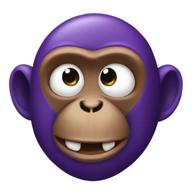 Monkey eating eggplant  sticker