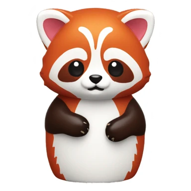 Red panda salt shaker sticker