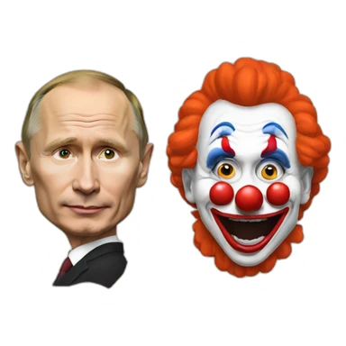 Putin en clown sticker