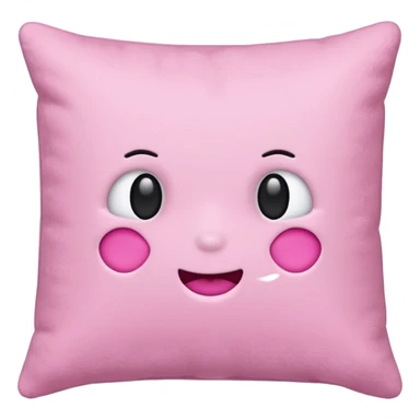Make a pink pillow with no face sticker