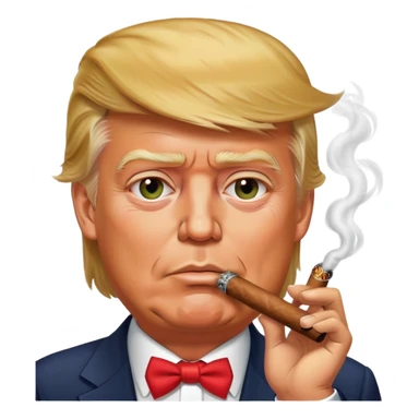 trumo smoking a cigar sticker