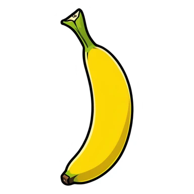 peeled banana sticker