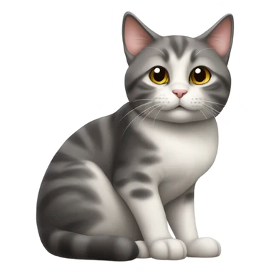Cat thinking  sticker