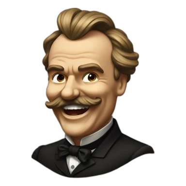 nietzsche laughing sticker